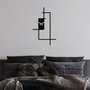 Wallity Corner Reloj de pared decorativo de metal negro